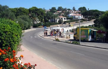 Main road through Binibeca Nou