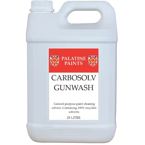 A 25L container of Carbosolv Gun Wash