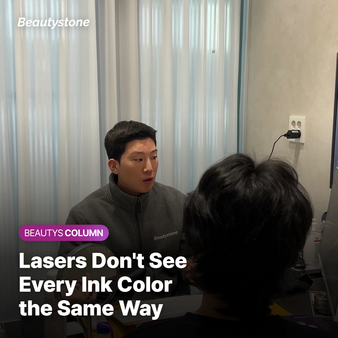 Laser wavelength selective response by color
