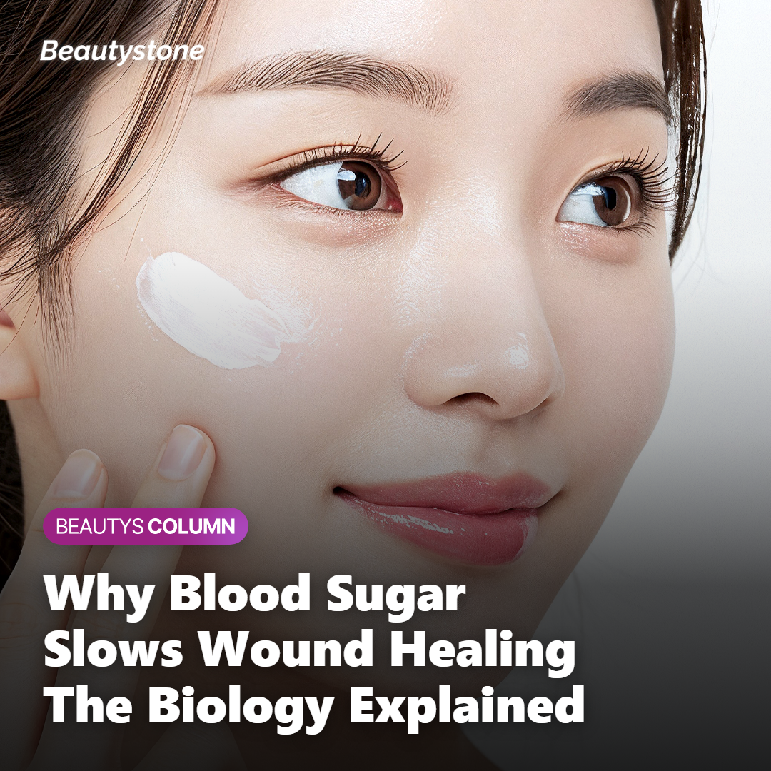 Illustration of how high blood sugar affects wound healing at the cellular level