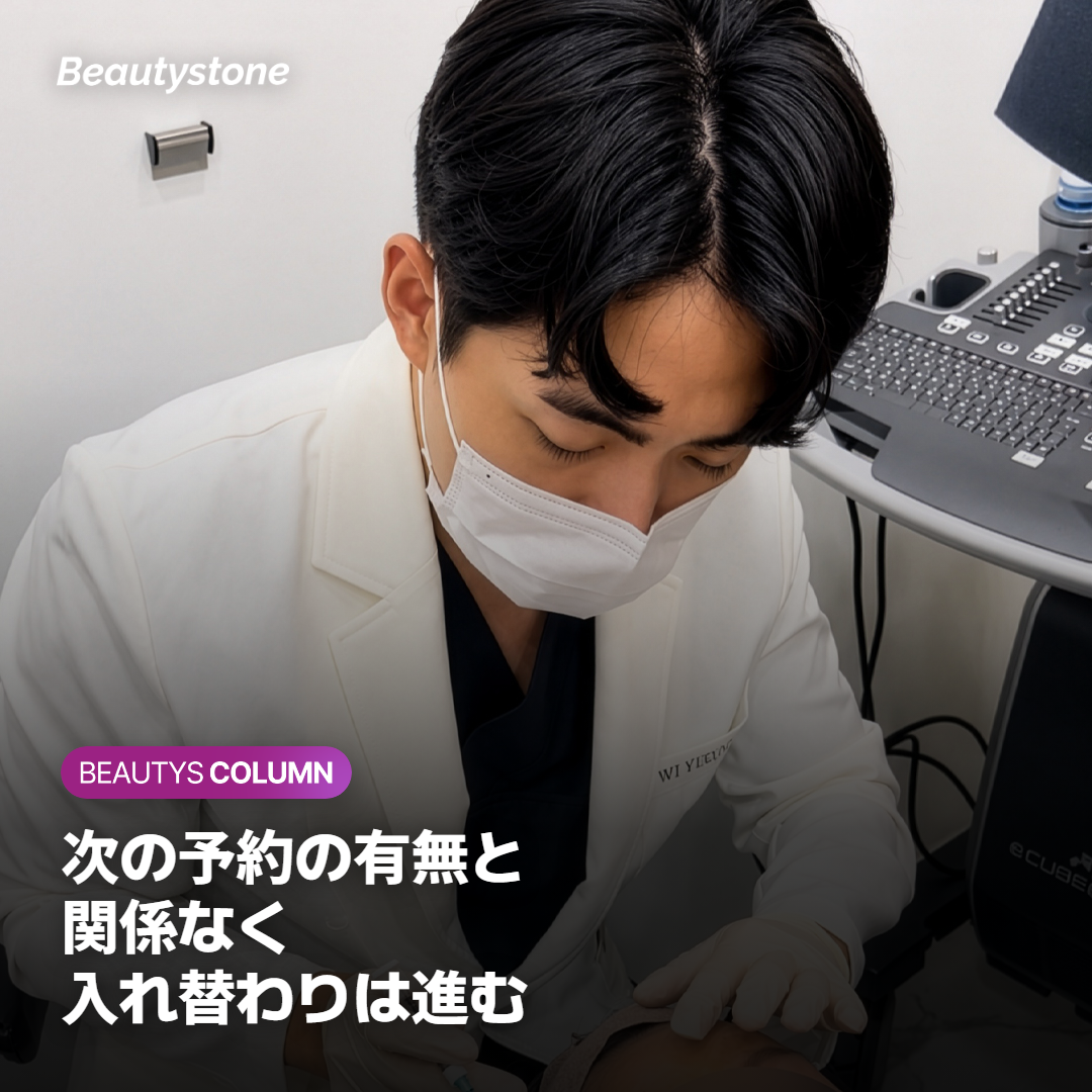 次の予約の有無と関係なくコラーゲンの入れ替わりが進むことを示すカード