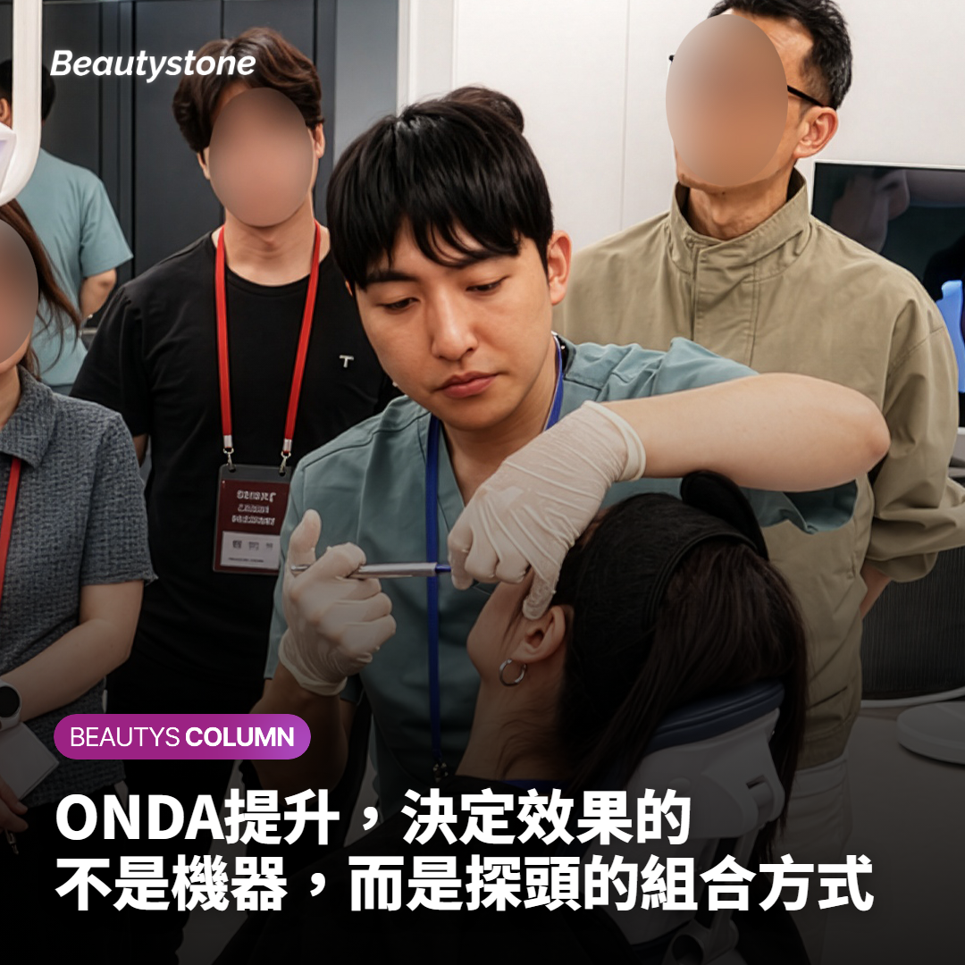 依臉部困擾區分彈性下降（鬆）與下垂（垮）的自我檢查示意