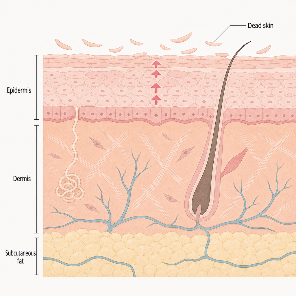 How retinol accelerates keratin turnover