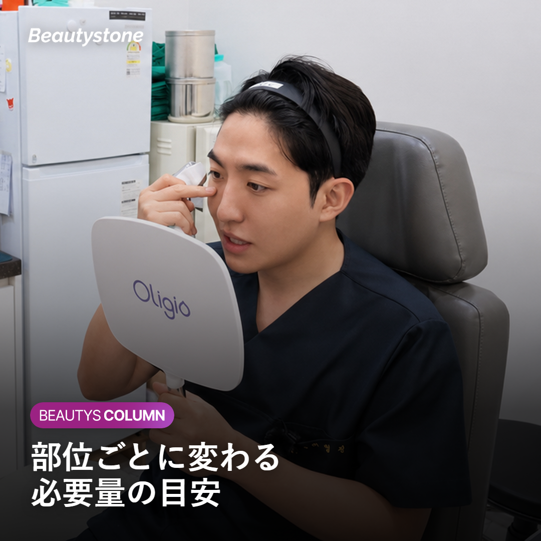 部位の面積によって必要量の目安が変わることを示すイメージ