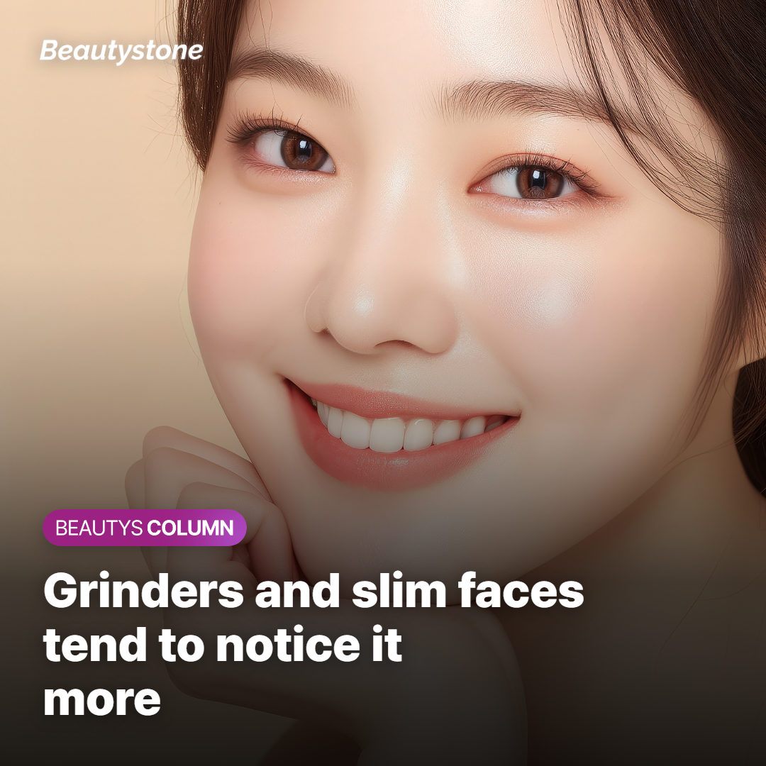 Card noting that grinders and people with slim temples tend to notice the ache more
