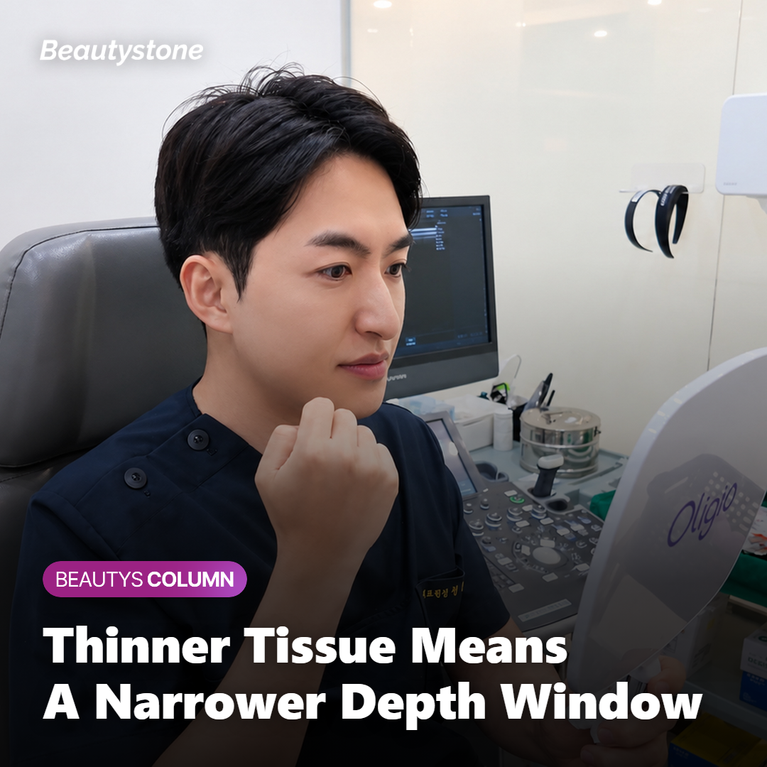 Illustration of matching treatment depth to skin thickness across facial zones
