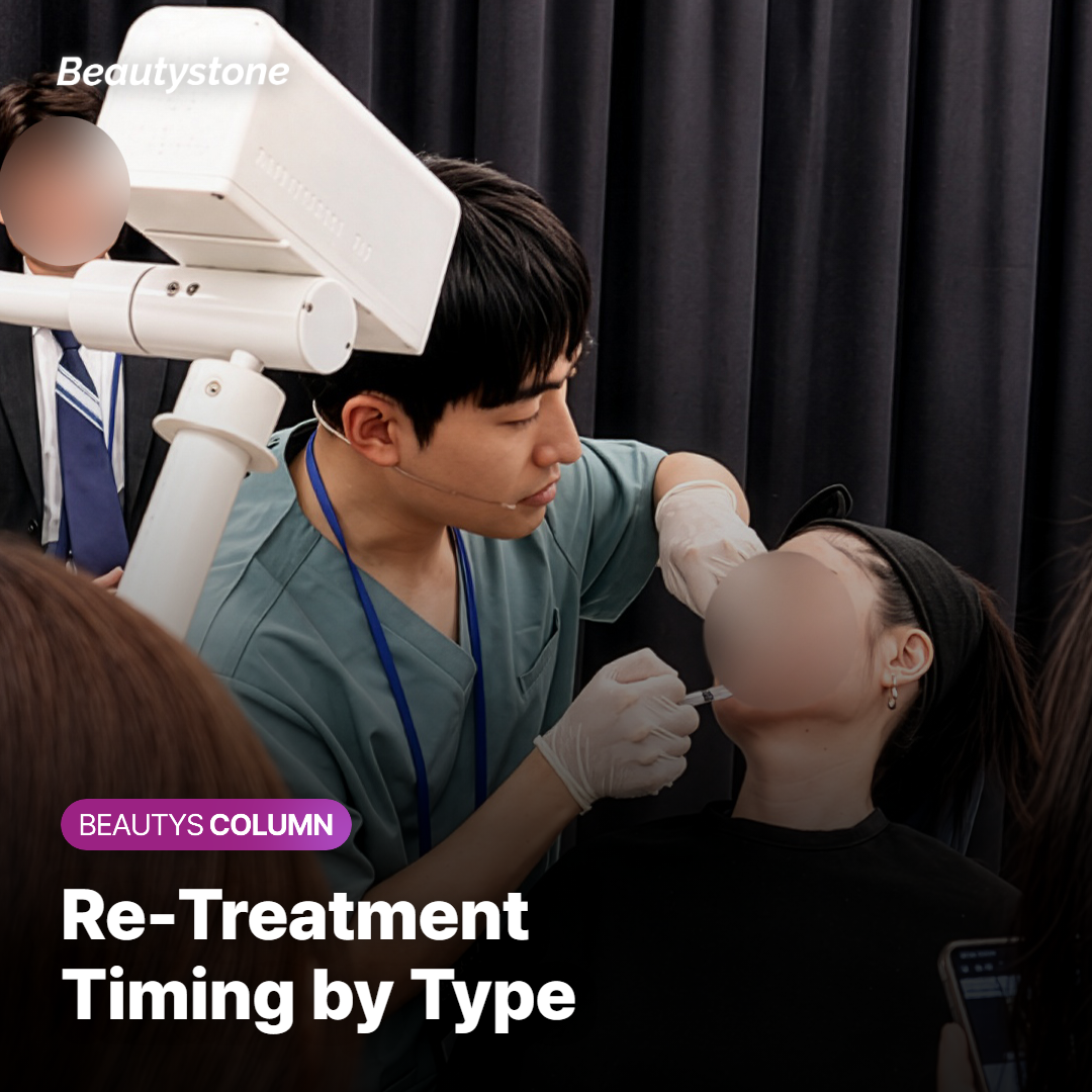 Skin booster re-treatment schedule planning by booster type
