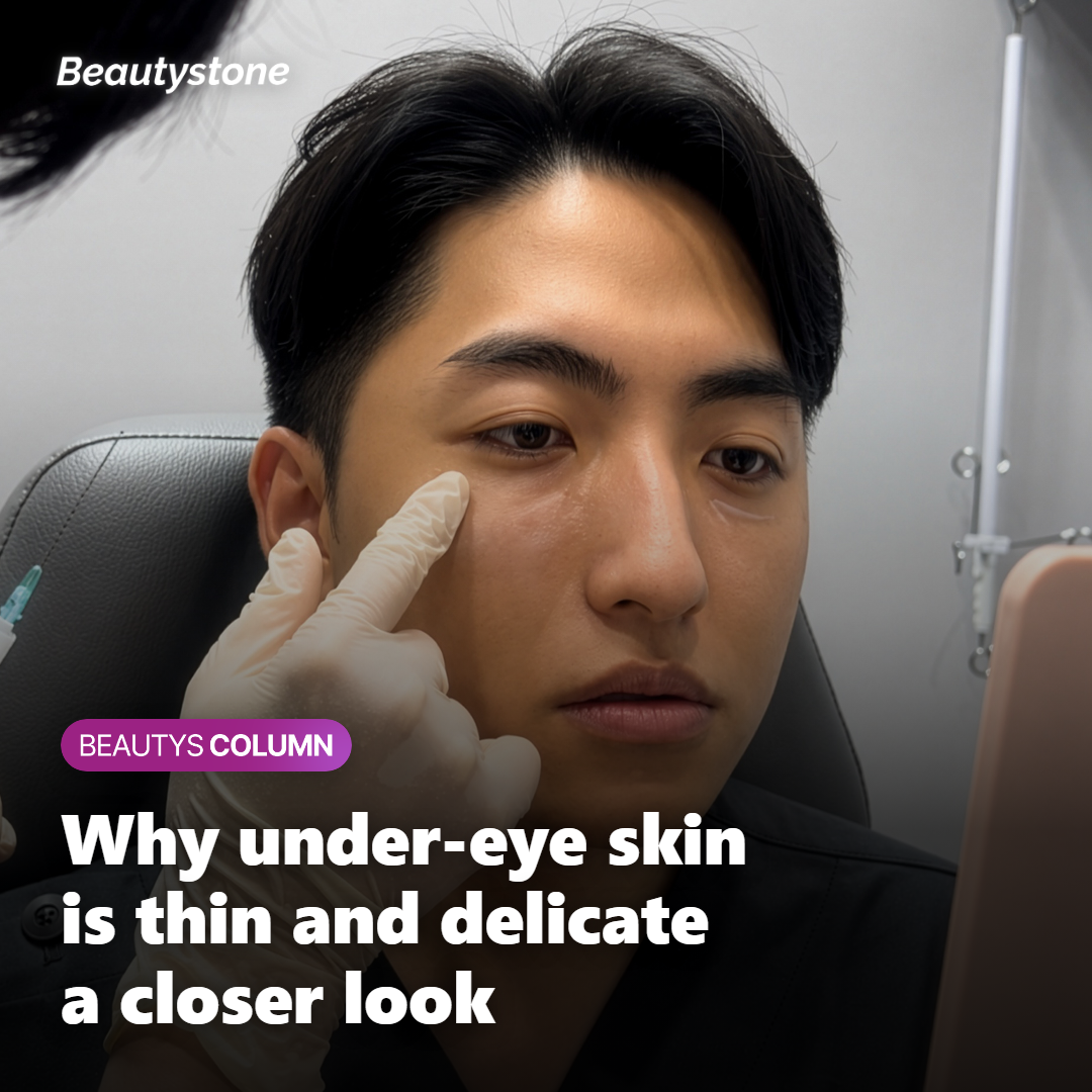 Illustration showing why the skin around the eyes is thin and delicate