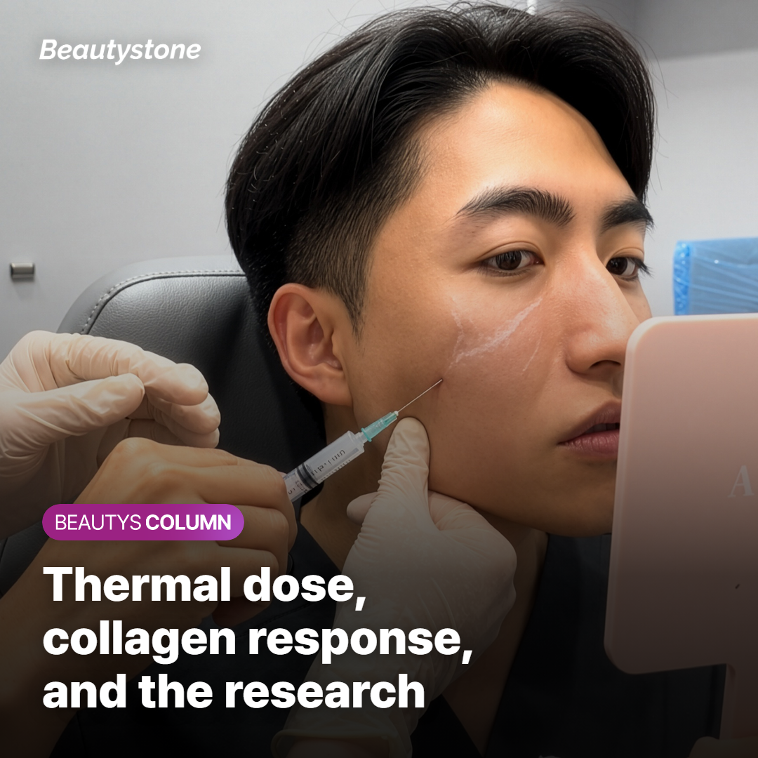 Illustration of thermal dose, collagen contraction, and fibroblast stimulation from RF energy