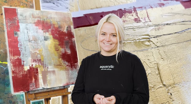 Thumbnail: Perlglanzfarben in der abstrakten Malerei