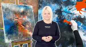 Thumbnail Abstraktion: Gespachtelt, gepinselt und geschüttet