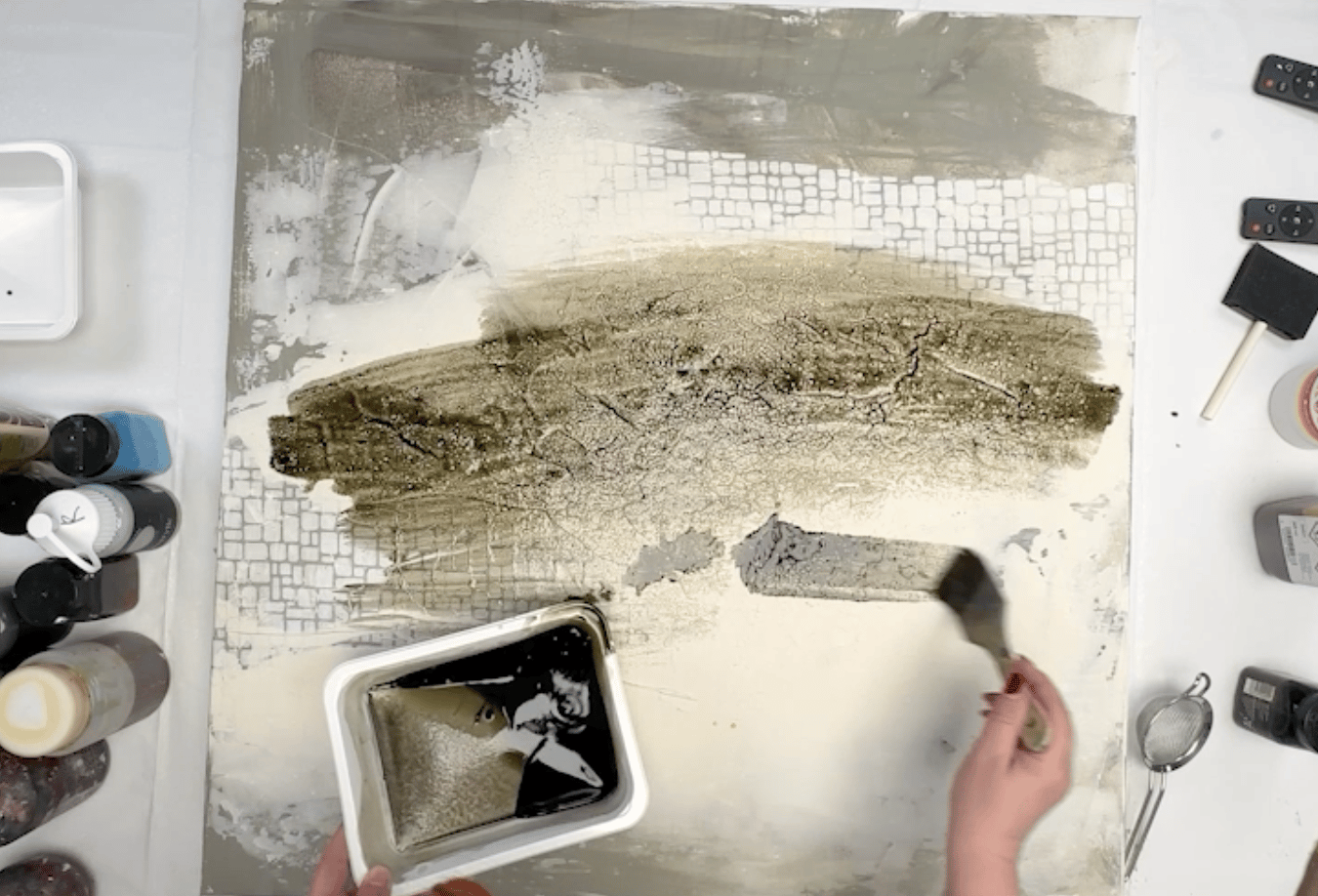 Bild mit Schellack und Strukturen gestalten