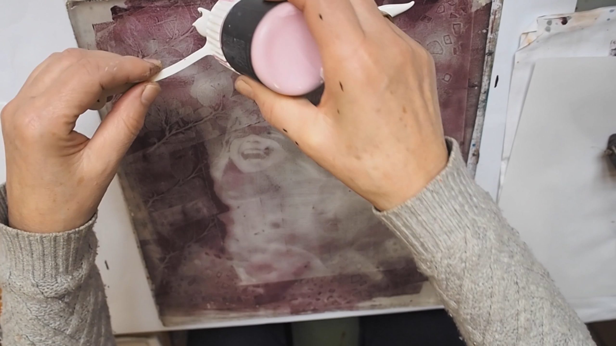 Drucken mit der Gelplatte – Blätterdruck und Fotodruck