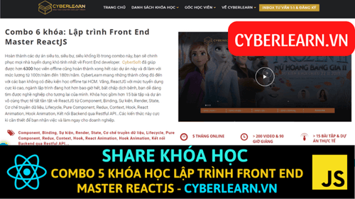 Combo 5 khóa Học Lập trình Front End Master ReactJS – Cyberlearn
