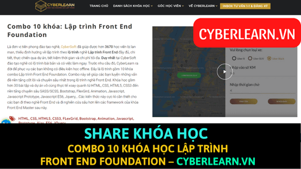 Combo 10 khóa lập trình Front End Foundation – Cyberlearn