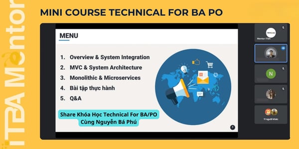 Khóa Học Technical For BA/PO Cùng Nguyễn Bá Phú