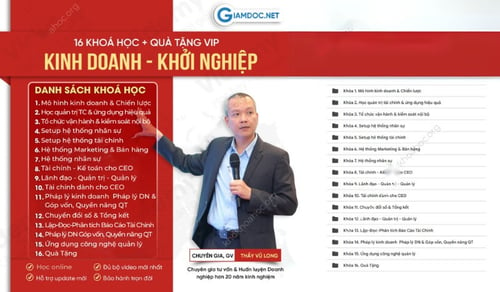 Combo 16 Khóa Học GiamDoc.net Thầy Vũ Long