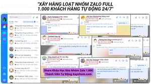 Khóa Học Kéo Nhóm Zalo 1.000 Thành Viên Tự Động Xaynhom.com