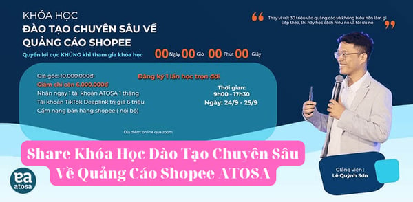 Khóa Học Đào Tạo Chuyên Sâu Về Quảng Cáo Shopee – ATOSA