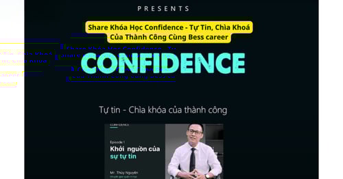 Khóa Học Confidence – Tự Tin, Chìa Khoá Của Thành Công Cùng Bess career