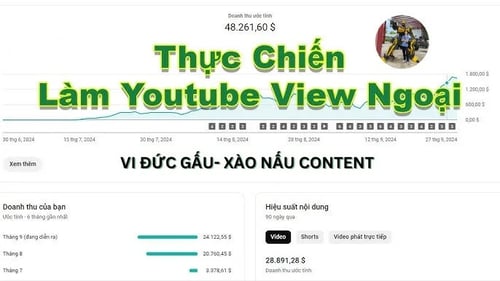 Bán Content Youtube View Ngoại Vi Đức Gấu