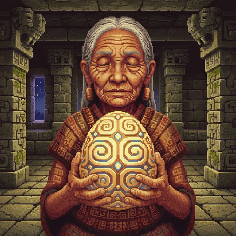 The Sorceress’s Egg — AI-generated collectible card | Pyramid of the Magician