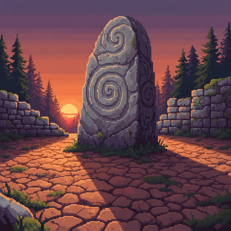 The Solstice Stone — AI-generated collectible card | Tilisca Dacian Settlement 