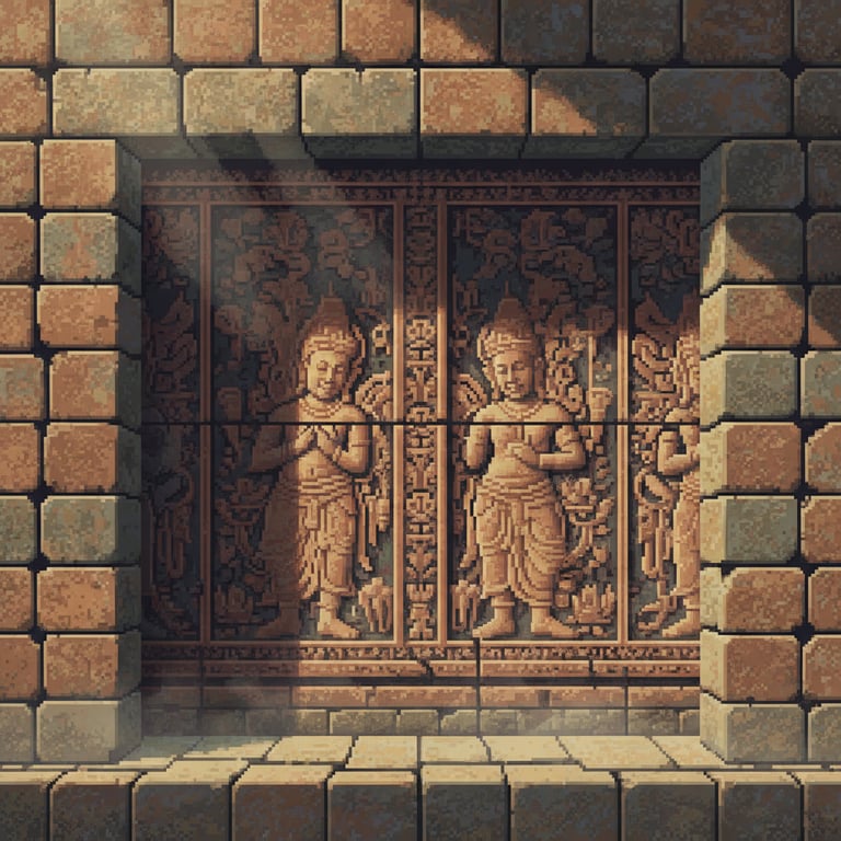 The Hidden Foot — AI-generated collectible card | Borobudur Temple