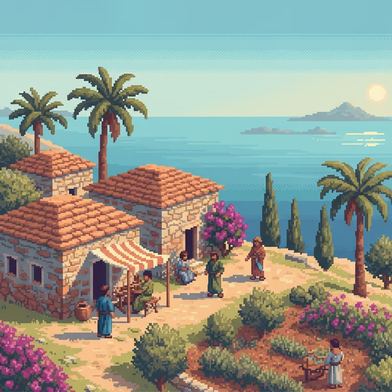 Lycians at Peace — AI-generated collectible card | Dolochiste Submerged City