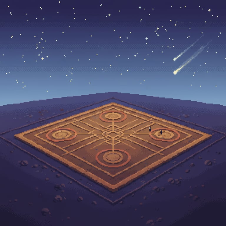 Mahandzhar Sky-Watchers — AI-generated collectible card | Mangystau’s Geoglyphs

