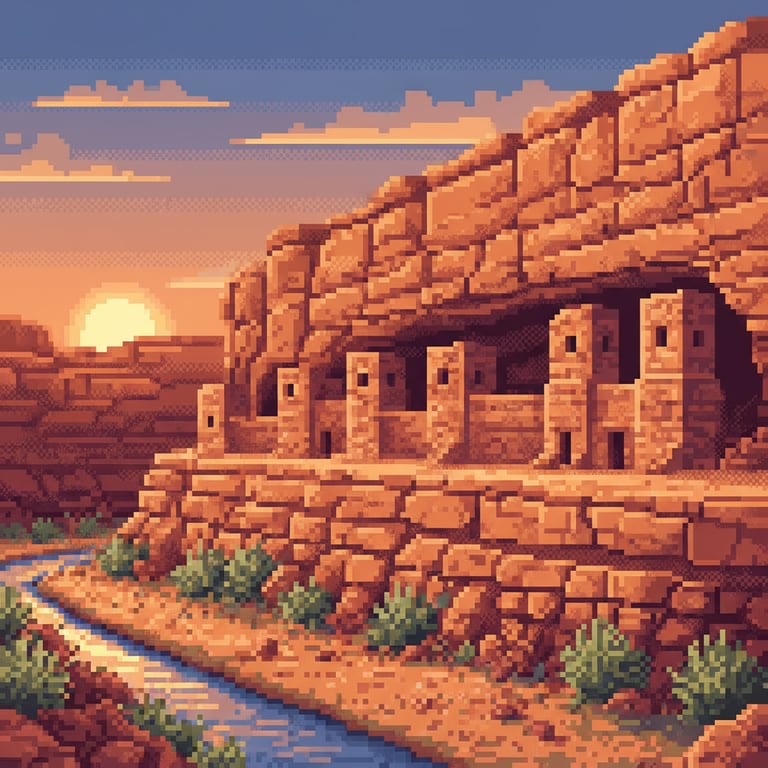Cliffside Dwellings — AI-generated collectible card | Butler Wash
