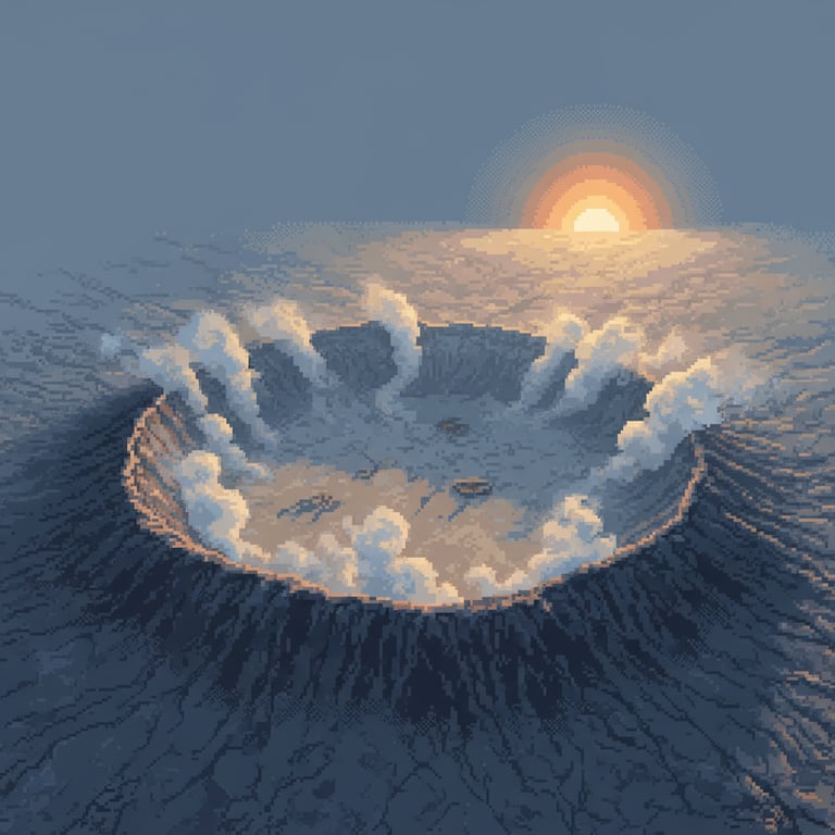 Geothermal Veil — AI-generated collectible card | The Dhamar Crater