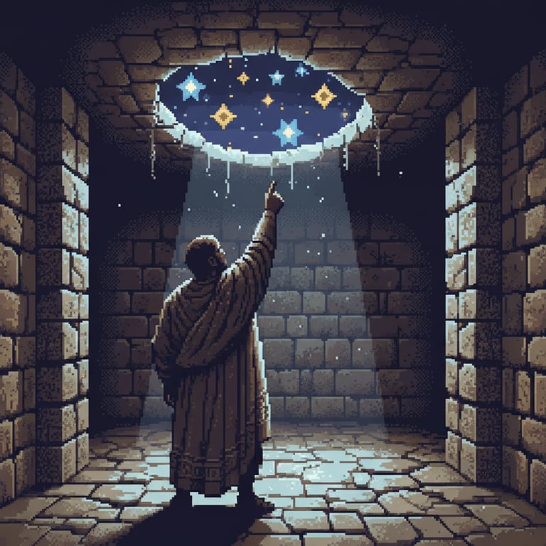 Celestial Observation — AI-generated collectible card | Etruscan Tomb of Faggeto