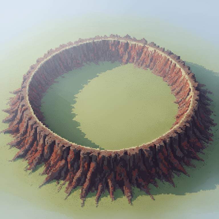 The Volcanic Stump — AI-generated collectible card | The Dhamar Crater