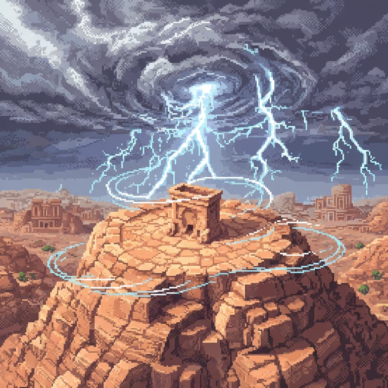 The High Place of Sacrifice: Dushara’s Altar — AI-generated collectible card | Petra