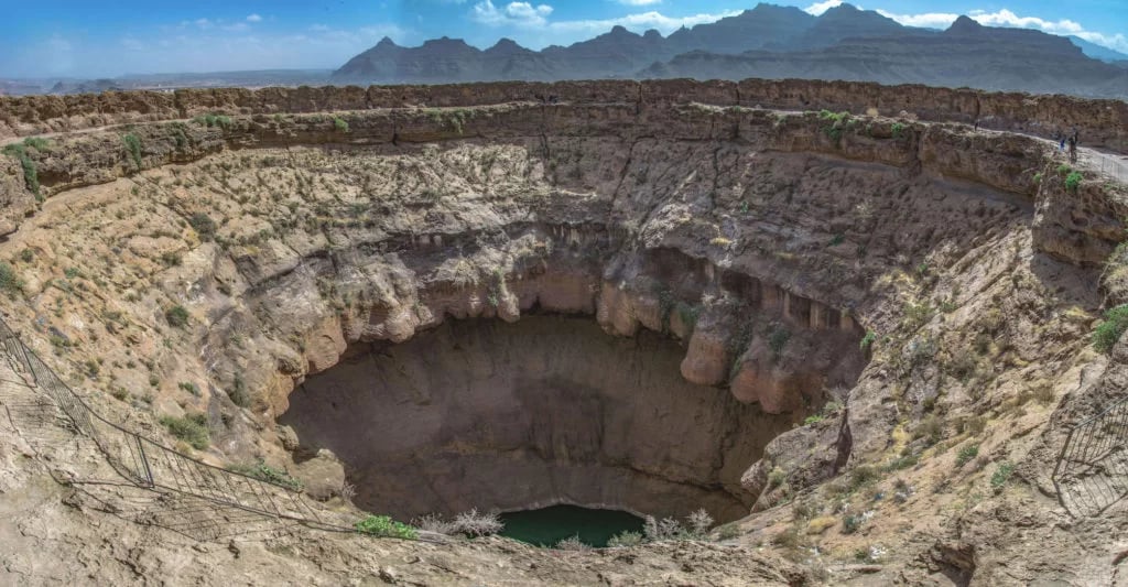 Dhamar Volcanic Crater Filled With Water — The Dhamar Crater