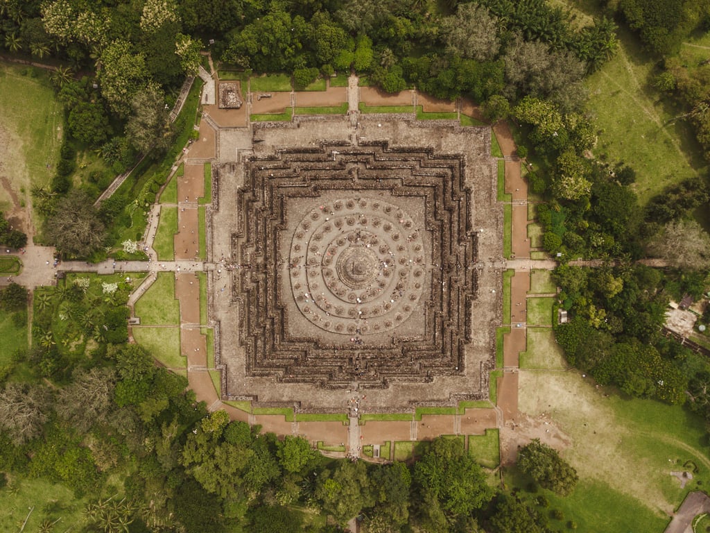Sacred Geometry Buddhist Temple Borobudur — Borobudur Temple