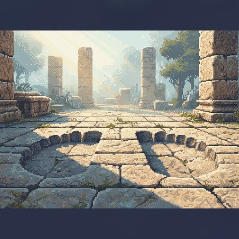 The Giant’s Footprints — AI-generated collectible card | Ain Dara Temple