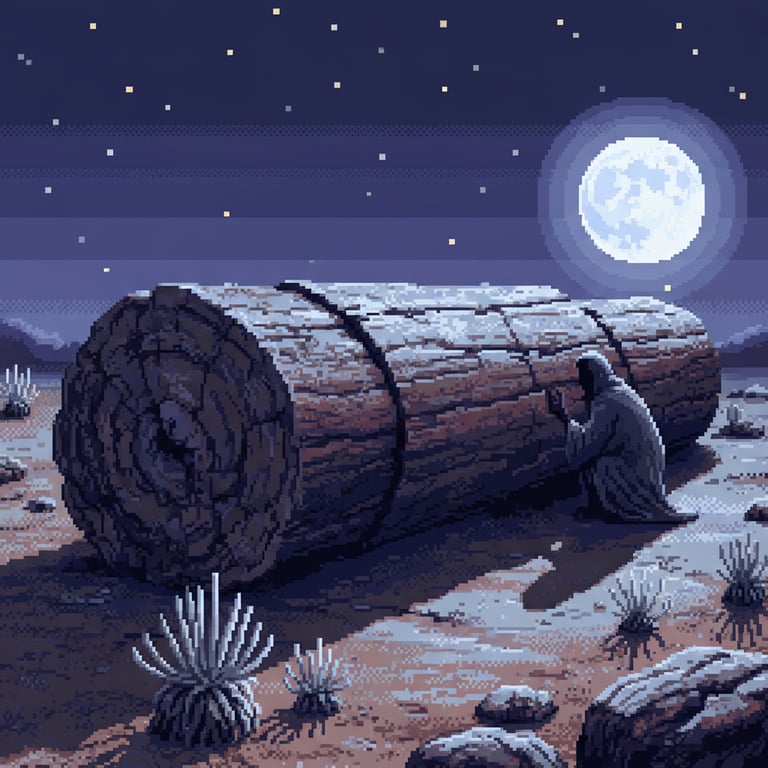 The Stone Elder’s Embrace — AI-generated collectible card | Petrified Forest Khorixas