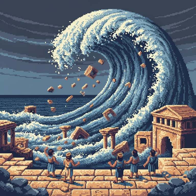 The Lycian Deluge — AI-generated collectible card | Dolochiste Submerged City