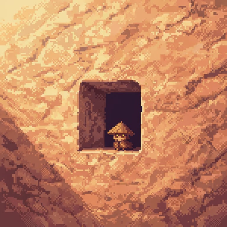 Koro-pok-guru's Dwelling — AI-generated collectible card | Yoshimi Hundred Caves