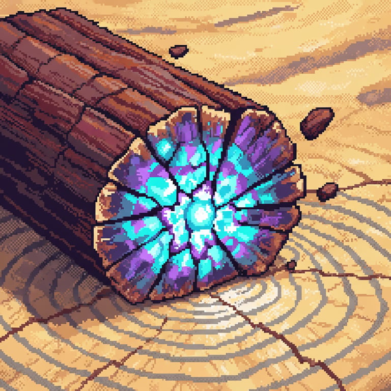The Silica Heart Anomaly — AI-generated collectible card | Petrified Forest Khorixas