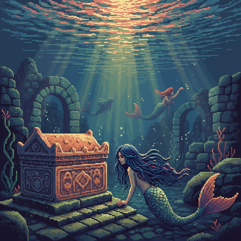 Lycian Mermaid's Lament — AI-generated collectible card | Dolochiste Submerged City