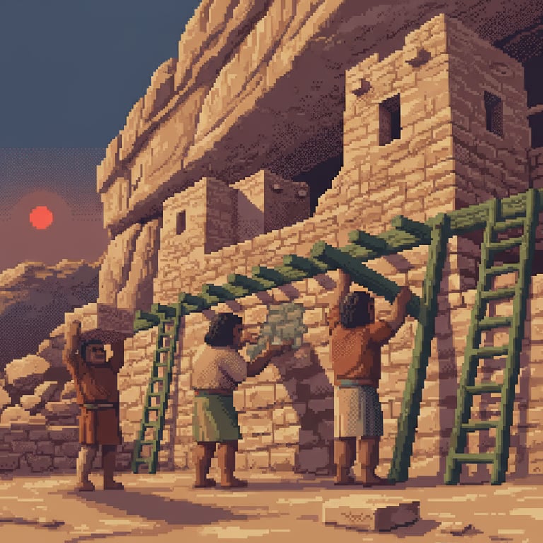 Ancestral Builders — AI-generated collectible card | Mesa Verde National Park