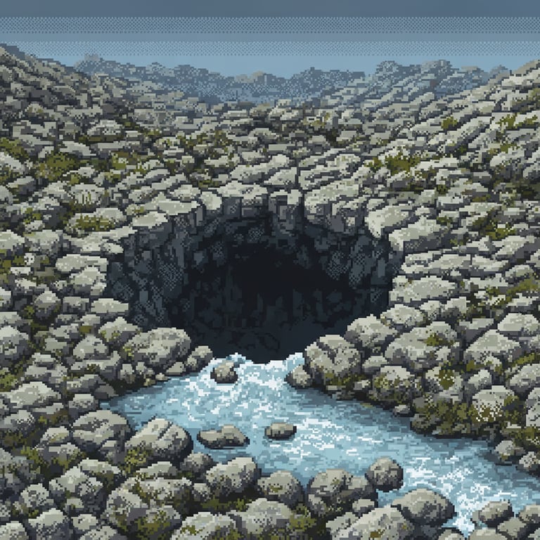 The Vanishing Stream — AI-generated collectible card | The Sea of Stones
