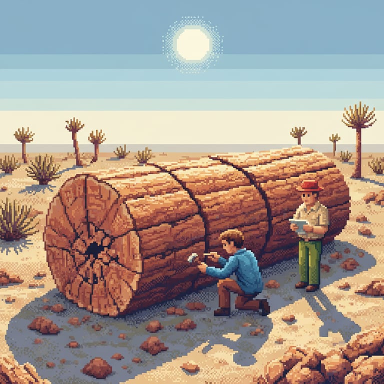 Geological Expedition — AI-generated collectible card | Petrified Forest Khorixas