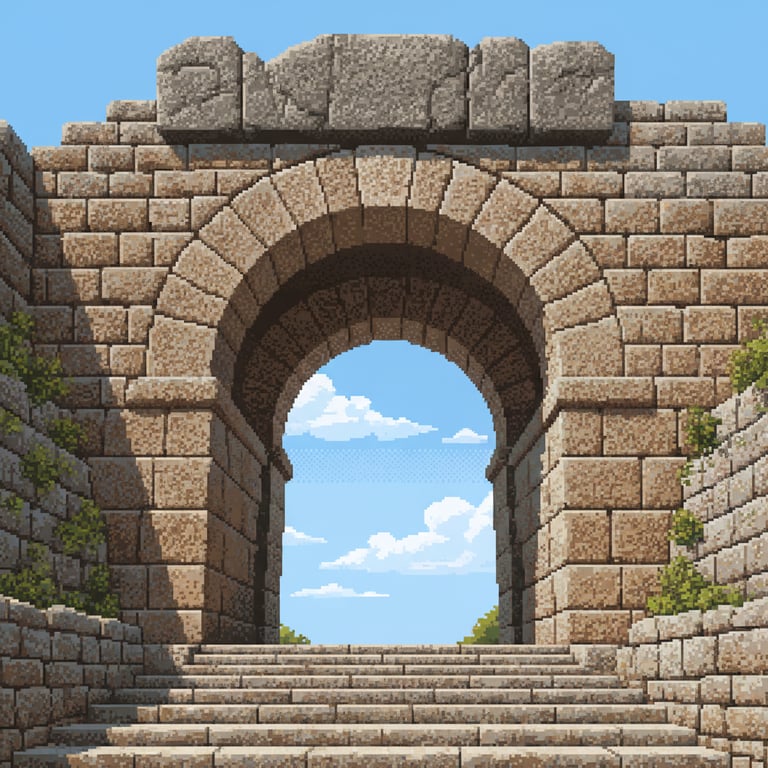 Porta Maggiore Gateway — AI-generated collectible card | Alatri Cyclopean Walls