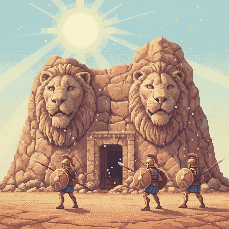 Greek Encounter — AI-generated collectible card | Broken Lions' Rock