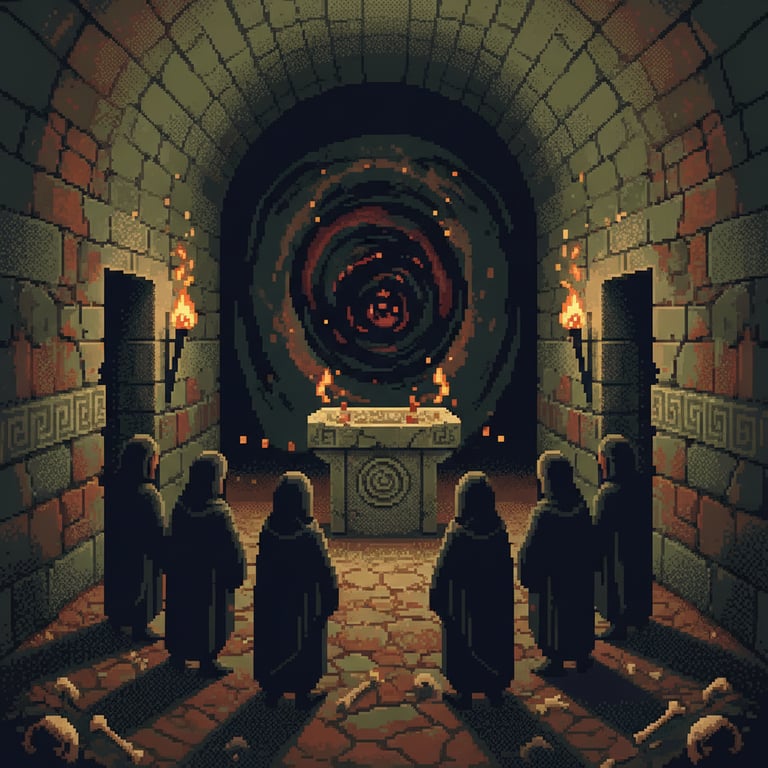 Chthonic Initiation — AI-generated collectible card | Pyramid of Hellenikon