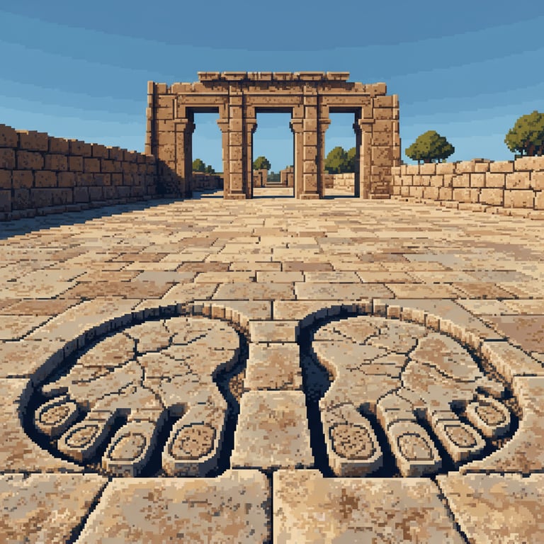 The Giant’s Footprints — AI-generated collectible card | Ain Dara Temple